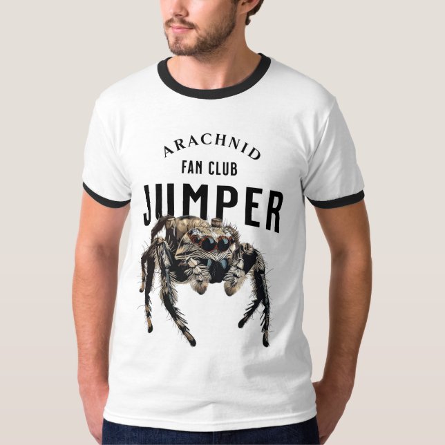 Camiseta Club de fans de Arachnid saltando el tee de jengib (Anverso)