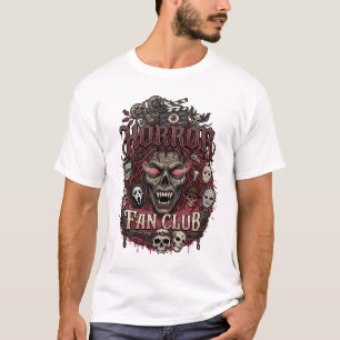 Camiseta Club de Fans de Terror Calaveras Cara de Demonio d