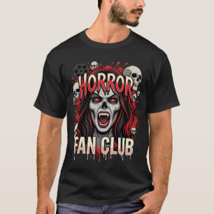 Camiseta Club de Fans de Terror de Halloween Cráneo de Vamp