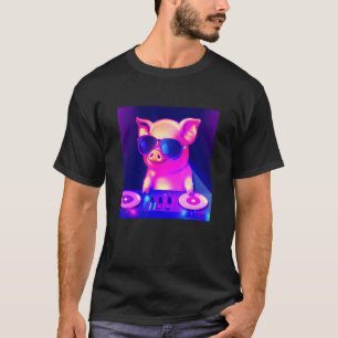 Camiseta Club de Fiesta Pig DJ Club Club Club de baile Jock