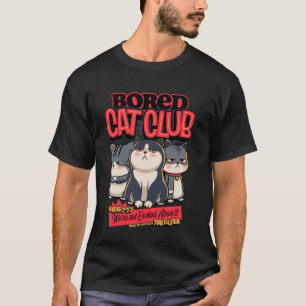 Camiseta Club de gato aburrido cartel divertido estética sa