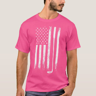 Camiseta Club De Golf Bandera Patriótica Americana 4 De Jul