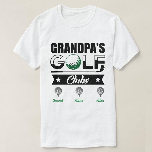 Camiseta Club de golf del abuelo personalizado de RD (Diseño del anverso)