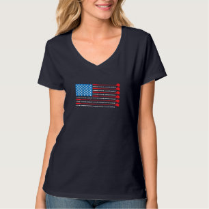 Camiseta Club de golf Patriotic Golf USA Flag Clubes de gol