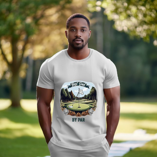 Camiseta Club de Golf y Ball Best Dad by Par (Golf Course with Club and Golf Ball "Best Dad by Par"  T-Shirt)