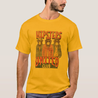 Camiseta Club de Hipsters Unidos. Monos con estilo.