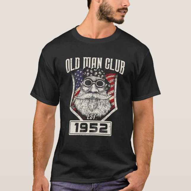 Camiseta Club De Hombres Mayores Nacido En 1952 67º Cumplea (Anverso)