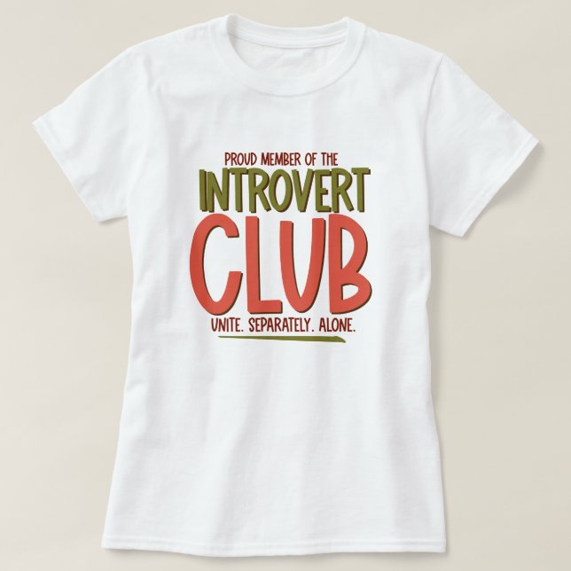 Camiseta Club de introvertidos (Diseño del anverso)