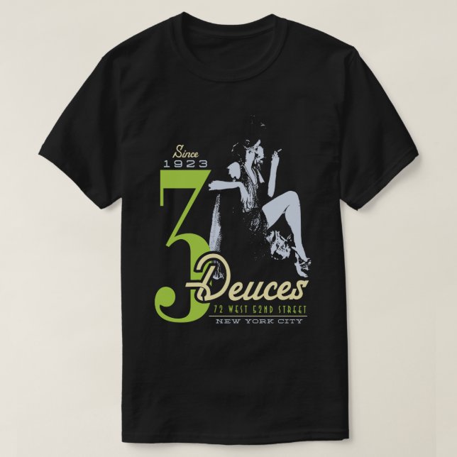 Camiseta Club de Jazz de 3 Deuces (Diseño del anverso)
