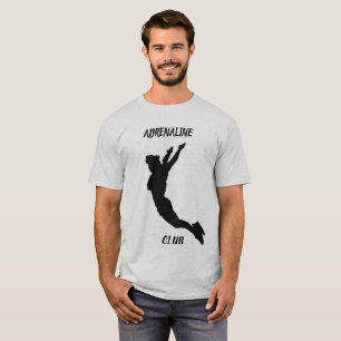 Camiseta Club de la adrenalina del tomador de riesgo que