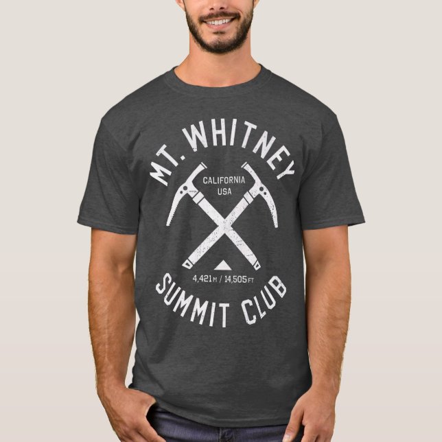 Camiseta Club de la Cumbre de Whitney escalé el Monte Whitn (Anverso)