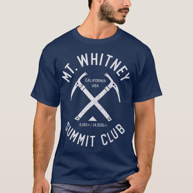 Camiseta Club de la Cumbre de Whitney escalé el Monte Whitn (Anverso)