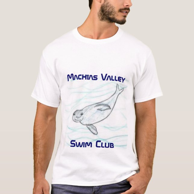 Camiseta Club de la nadada, club de Machias ValleySwim (Anverso)
