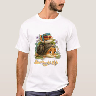 Camiseta Club de Lectores Lentos Caracol Adorable con Libro