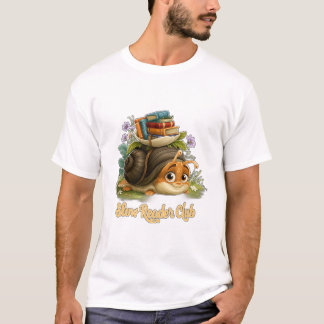 Camiseta Club de Lectores Lentos Caracol Adorable con Libro