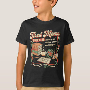 Camiseta Club de lectura de mamás cansadas diseño retro div