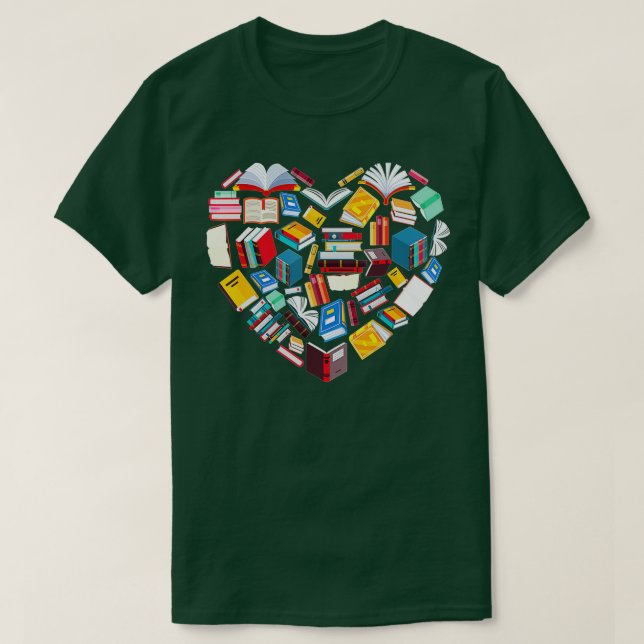 Camiseta Club de lectura Libr Bibliotecario Lover Heart Sha (Diseño del anverso)