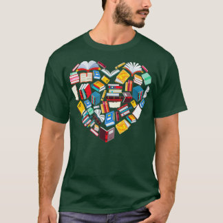 Camiseta Club de lectura Libr Bibliotecario Lover Heart Sha