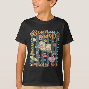 Camiseta Club de libro de playa sol sal mar lector bibliote