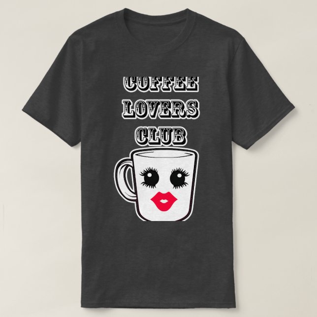 Camiseta Club de los amantes del café (Diseño del anverso)