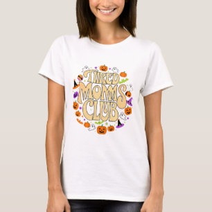 Camiseta Club de Madres Cansadas Halloween Fantasma Calabaz