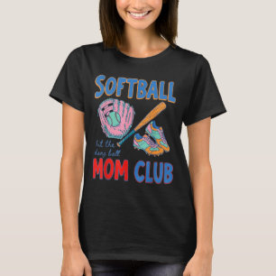 Camiseta Club de madres de sóftbol golpea la pelota maldita