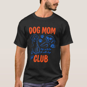 Camiseta Club de Mamá Perruna Retro Amantes de los Animales
