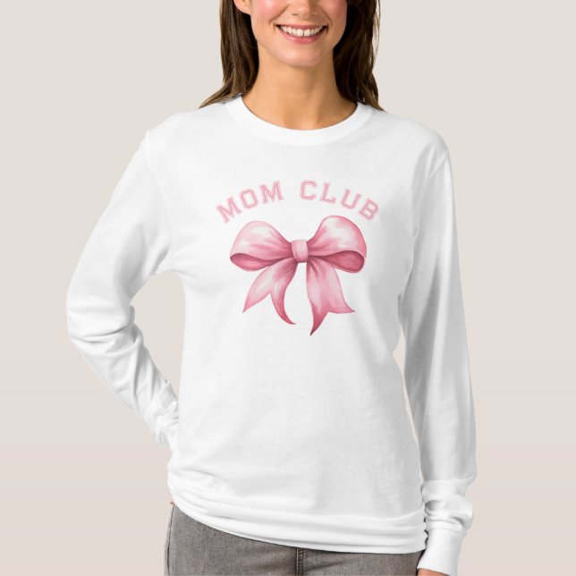 Camiseta Club de Mamá Rosa Bow Coquette (Anverso)