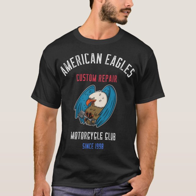 Camiseta Club de Motociclismo de las Águilas Americanas (Anverso)