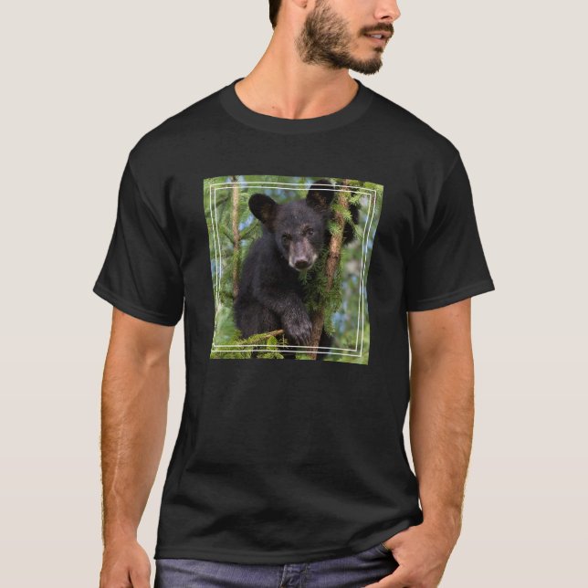 Camiseta Club de oso negro jugando en árboles (Anverso)