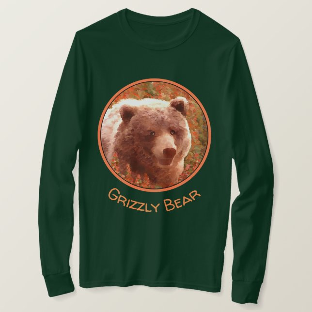 Camiseta Club de oso pardo en pintura de marihuana de fuego (Anverso del diseño)