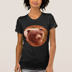 Camiseta Club de oso pardo en pintura de marihuana de fuego