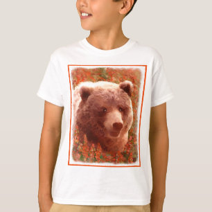 Camiseta Club de oso pardo en pintura de marihuana de fuego