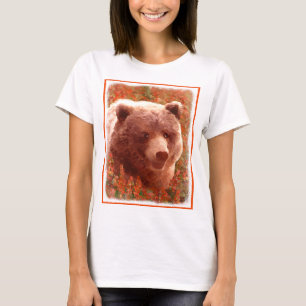 Camiseta Club de oso pardo en pintura de marihuana de fuego