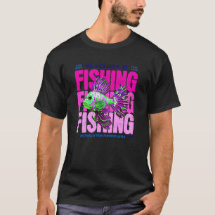 Camiseta Club de Pesca para Mujeres de Peces Coloridos Lago