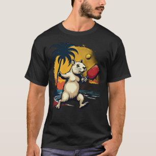 Camiseta Club de Pickleball Capybara Logo Atlético Retro Su
