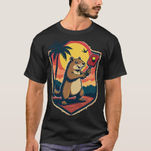 Camiseta Club de Pickleball Capybara Logo Deportivo Capybar