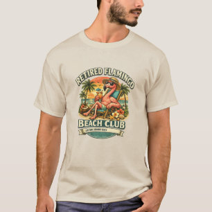 Camiseta Club de Playa Flamenco Jubilado Personalizado para