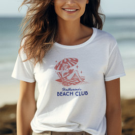 Camiseta Club de Playa Reading Blue Red Summer Reading