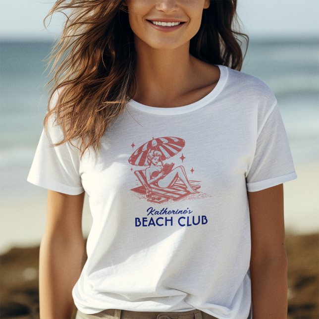 Camiseta Club de Playa Reading Blue Red Summer Reading (Subido por el creador)
