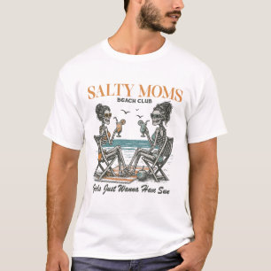 Camiseta Club de Playa Salty Moms Vacaciones de Verano Feri