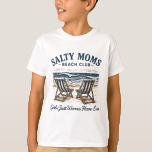 Camiseta Club de Playa Salty Moms Vacaciones de Verano Fest