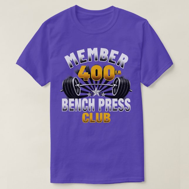 Camiseta Club de Prensa Bench de 400 libras (Diseño del anverso)