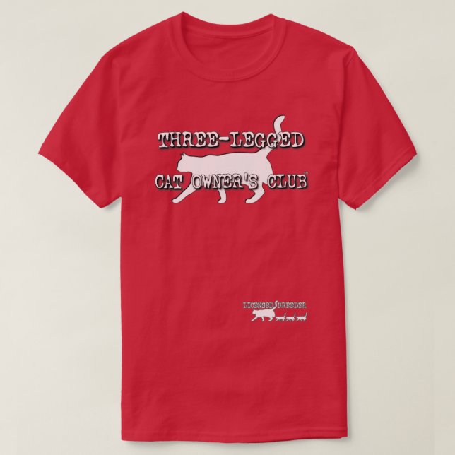 Camiseta Club de propietarios de tres gatos legos (Diseño del anverso)