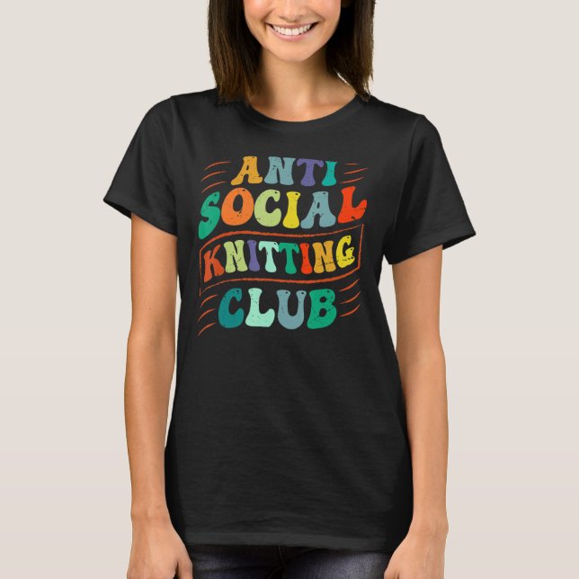 Camiseta Club de punto anti social - Divertido introvertido (Anverso)