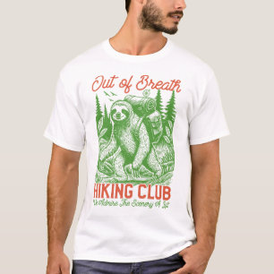 Camiseta Club de senderismo divertido perezoso sin aliento