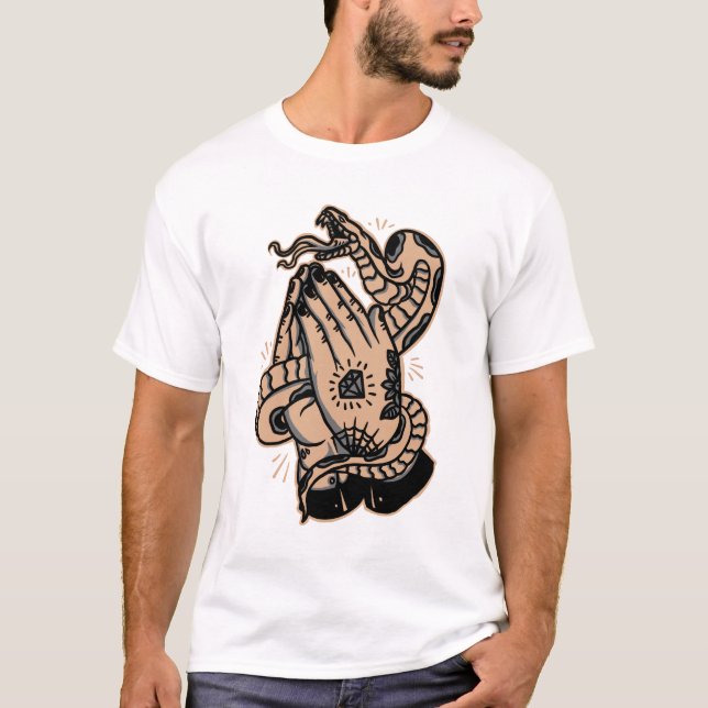 Camiseta Club de serpientes ilustracion de tatuajes de esti (Anverso)