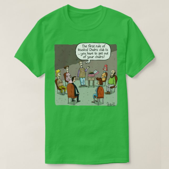 Camiseta Club de Sillas Musicales (Diseño del anverso)