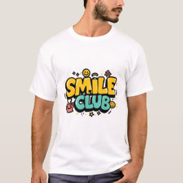 Camiseta Club de Sonrisas Tipografía Cute Positiva