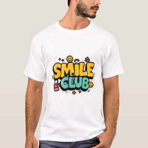 Camiseta Club de Sonrisas Tipografía Cute Positiva